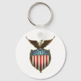 American Bald Eagle auf den US Flagge Schlüsselanhänger