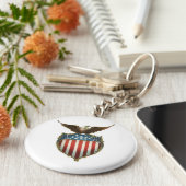 American Bald Eagle auf den US Flagge Schlüsselanhänger (Seite)