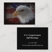 American Bald Eagle auf der Flagge Visitenkarte (Vorne/Hinten)