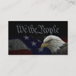 American Bald Eagle auf der Flagge Visitenkarte
