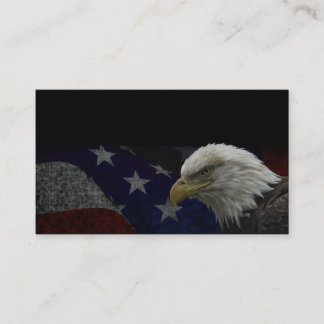 American Bald Eagle auf der Flagge Visitenkarte