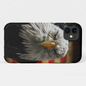 American Bald Eagle auf Grunge Flag Case-Mate iPhone Hülle (Rückseite (Horizontal))