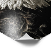 American Bald Eagle auf Grunge Flag Fotodruck (Ecke)