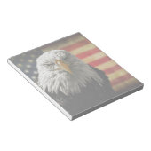American Bald Eagle auf Grunge Flag Notizblock (angewinkelt)