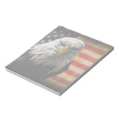 American Bald Eagle auf Grunge Flag Notizblock (Rotiert)
