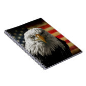 American Bald Eagle auf Grunge Flag Notizblock (Rechte Seite)