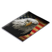 American Bald Eagle auf Grunge Flag Notizblock (Linke Seite)
