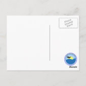 American Bald Eagle, Bell und Flag Postkarte (Rückseite)