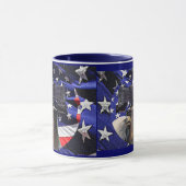 American Bald Eagle, Bell und Flag Tasse (Zentrum)