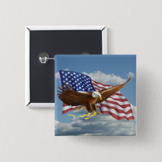 American Bald Eagle Button (Vorne & Hinten)