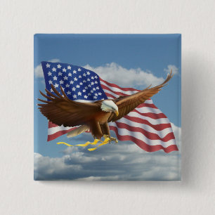 American Bald Eagle Button