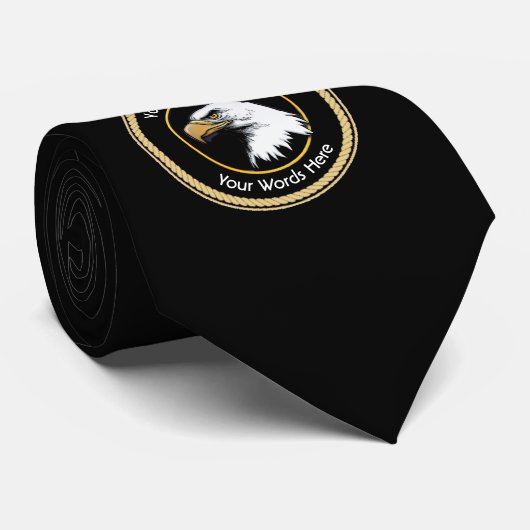 American Bald Eagle Custom Rope Shield Krawatte (Gerollt)