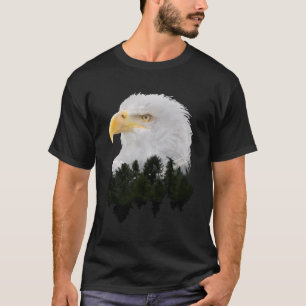 American Bald Eagle Double Exposure T-Shirt