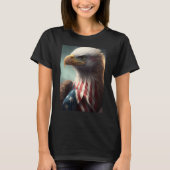 American Bald Eagle Eyes Flag Country 10 T-Shirt (Vorderseite)