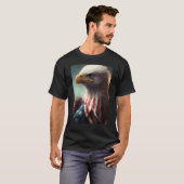 American Bald Eagle Eyes Flag Country 10 T-Shirt (Vorne ganz)