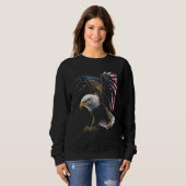 American Bald Eagle Eyes Flag Country 8 Sweatshirt (Vorne ganz)