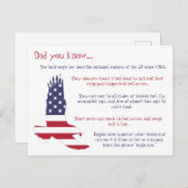 American Bald Eagle Fakten Postkarte (Vorne/Hinten)