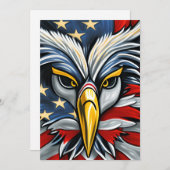 American Bald Eagle Flag Feiertagskarte (Vorne/Hinten)