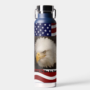 American Bald Eagle Flag Männer heiß oder kalt Trinkflasche