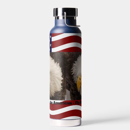 American Bald Eagle Flag Männer heiß oder kalt Trinkflasche (Links)