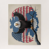 American Bald Eagle Flag Puzzle (Vertikal)