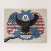American Bald Eagle Flag Puzzle (Horizontal)