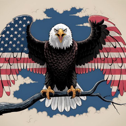 American Bald Eagle Flag Puzzle