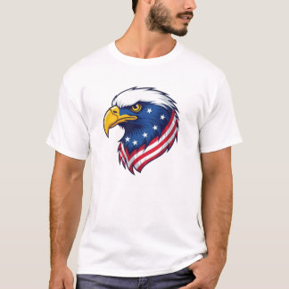 American Bald Eagle Flag T-Shirt | Patriotic USA  