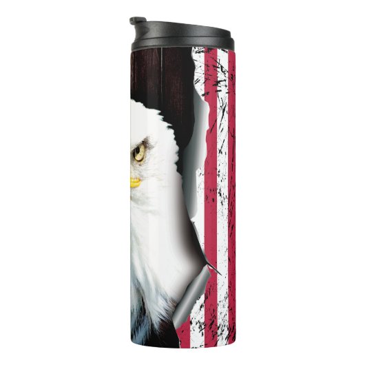 American Bald Eagle Flag Thermosbecher (Nach rechts gedreht)