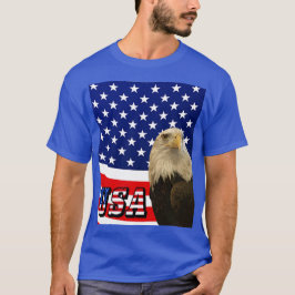 American Bald Eagle, Flag, USA Schriftart T - Shir T-Shirt