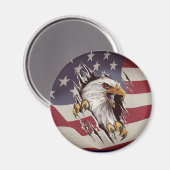 American Bald Eagle Freedom Magnet (Vorderseite/Rückseite)