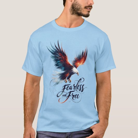American Bald Eagle: Furchtlos und frei T-Shirt (Vorderseite)