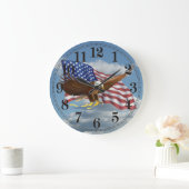 American Bald Eagle Große Wanduhr (Zuhause)