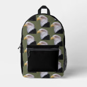 American Bald Eagle Head Pattern Bedruckter Rucksack (Vorderseite)