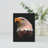 American Bald Eagle Head Postkarte (Stehend Vorderseite)