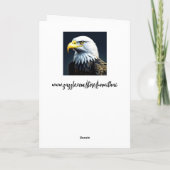 American Bald Eagle Husbands Geburtstag Karte (Rückseite)