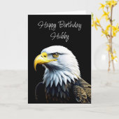 American Bald Eagle Husbands Geburtstag Karte (Gelbe Blume)