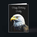 American Bald Eagle Husbands Geburtstag Karte<br><div class="desc">Die Geburtstagskarte eines Vaters mit einem Bald Adler. Sie können jeden Text auf dieser Karte personalisieren.</div>