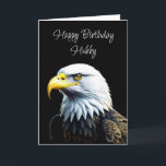 American Bald Eagle Husbands Geburtstag Karte<br><div class="desc">Die Geburtstagskarte eines Vaters mit einem Bald Adler. Sie können jeden Text auf dieser Karte personalisieren.</div>