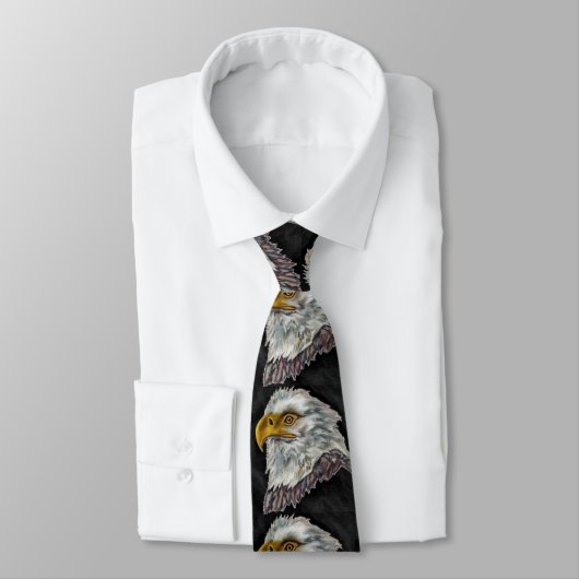 American Bald Eagle Illustration Neck Tie Krawatte (Gebunden)