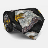 American Bald Eagle Illustration Neck Tie Krawatte (Gerollt)