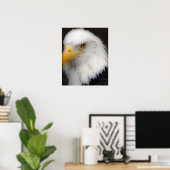 'American Bald Eagle in Portrait' Poster (Heimbüro)