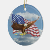 American Bald Eagle Keramikornament (Links)