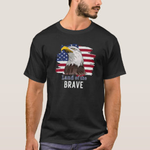 American Bald Eagle Land der tapferen Patriotik 4t T-Shirt