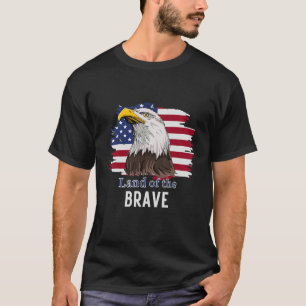 American Bald Eagle Land der tapferen Patriotik 4t T-Shirt