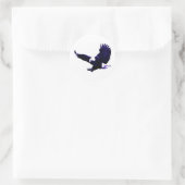 American Bald Eagle Landing Runder Aufkleber (Tasche)