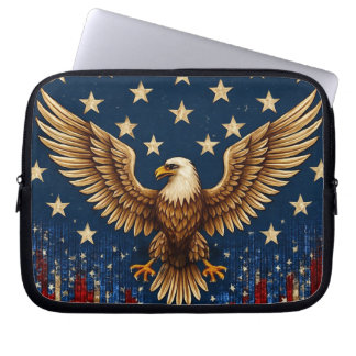 "American Bald Eagle Laptop Sleeve - Patriotic Sta