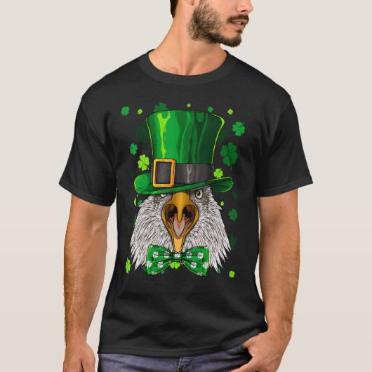 American Bald Eagle Leprechaun Funny St Patricks D T-Shirt (Vorderseite)