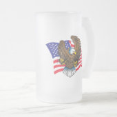 American Bald Eagle Mattglas Bierglas (VorderseiteRechts)