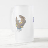 American Bald Eagle Mattglas Bierglas (Vorderseite Links)